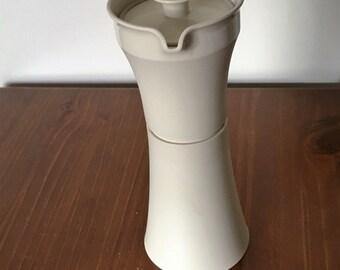 Vintage 1970s Tupperware Oil / Vinegar Carafe / Oil Bottle / Retro Tupperware Jug / Push Button Sealed Lid