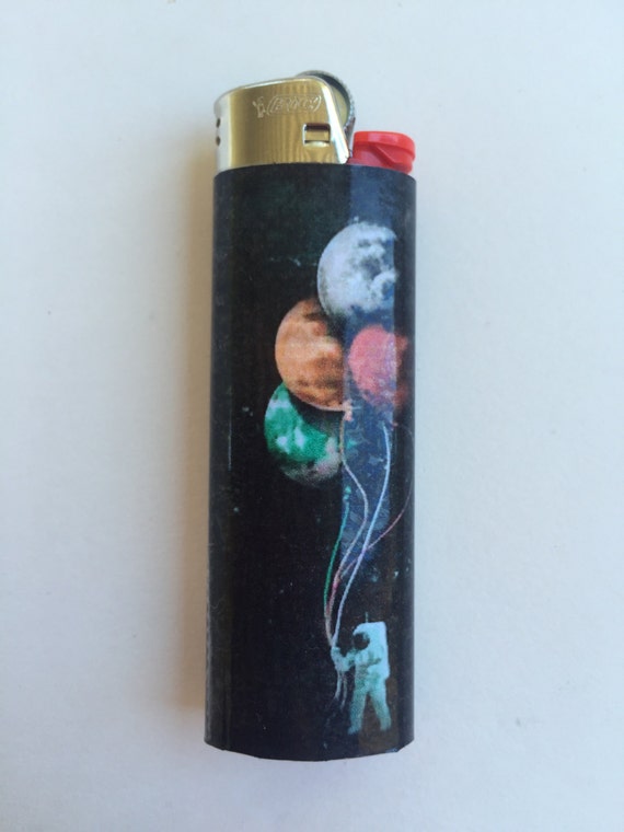 Space balloons custom BIC lighter by flicmybic on Etsy