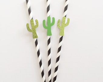 Cacti Party- Fiesta Party- Taco Party- Paper Straw-Cactus straw - Cacti Decor - Cactus Party - Desert Party - Birthday Party- Cacti- Cactus
