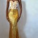gold sequin flare pants