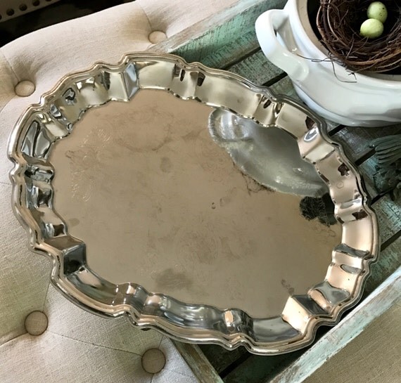 International Silver Decorative Silver Plate Silverplate Tray