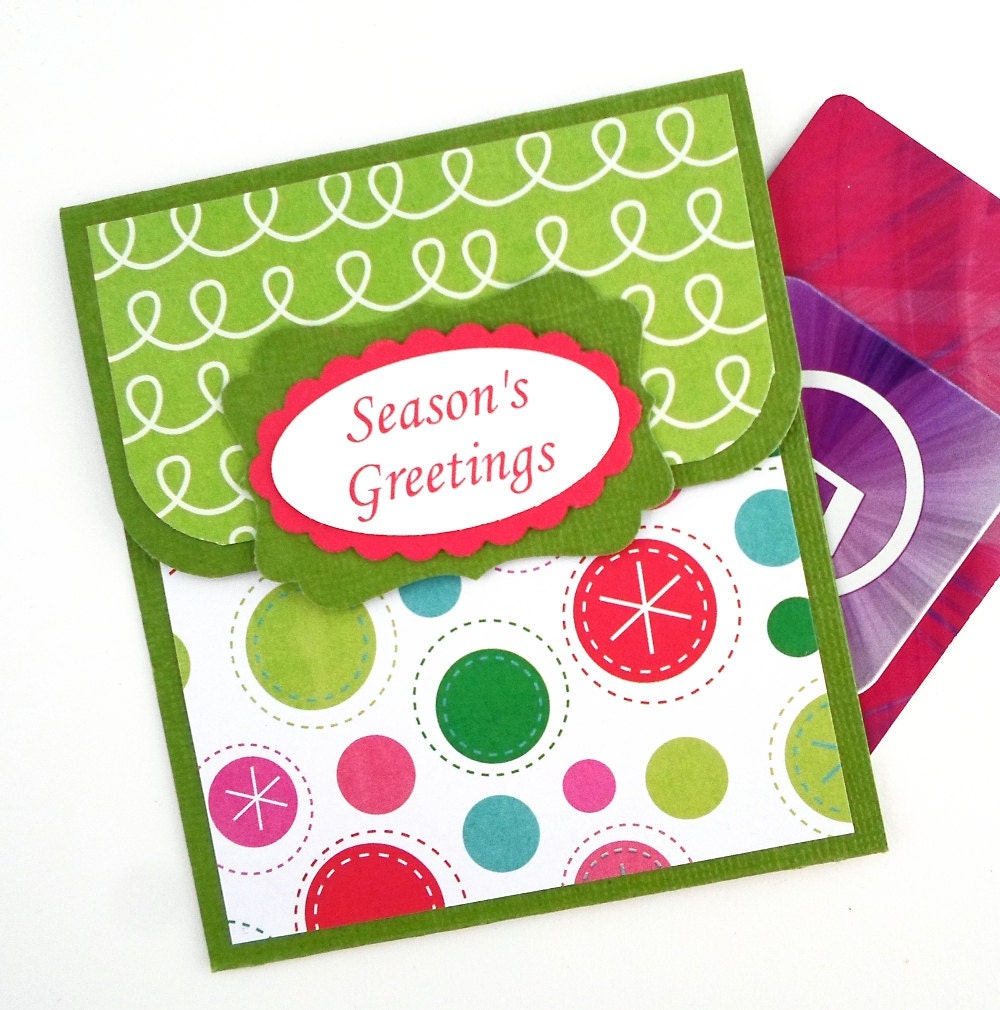 Holiday Tip Envelope Christmas Gift Card Holder Seasons