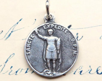 St Expedite Medal - Patron of procrastinators - Antique Reproduction