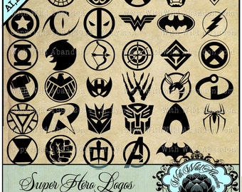 Superhero svg, Superhero Silhouettes, Marvel svg, DC svg, green hornet, the avengers, Spiderman, ai, svg,eps,png, dxf, wonder woman, batman