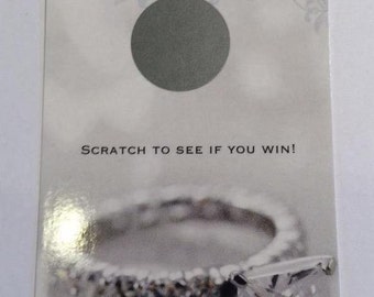 Bridal Shower Scratch Off Game Cards - Diamond Ring Glossy Cards
