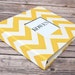 Baby Book, Baby Gift, Baby Album, Baby Memory Book, Baby Keepsake, Modern Baby Book, Yellow Chevron