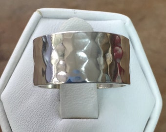 Sterling Silver Hammered Band Ring Custom Sizes