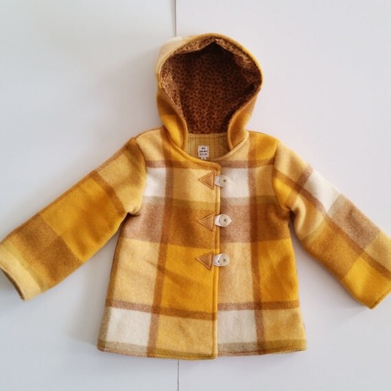 upcycled vintage wool blanket coat. Woolen jacket. Size 4