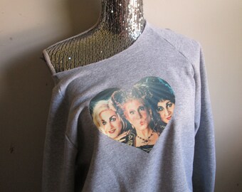 Hocus Pocus Sanderson Sisters Over Sized Off The Shoulder Sweatshirt