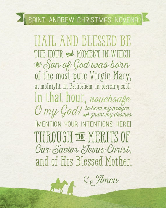 PRINTABLE St. Andrew Christmas Novena Printable 8x10