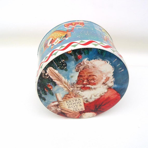 vintage santa cookie tin daher decorative christmas tea tin vintage santa cookie tin daher decorative christmas tea tin