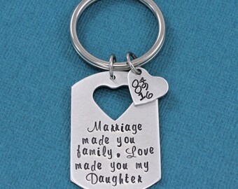Personalized Hand Stamped Jewelry - Personalized Key Chain - Personalized Wedding Gift - Custom Key Chain - Hand Stamped Key Chain