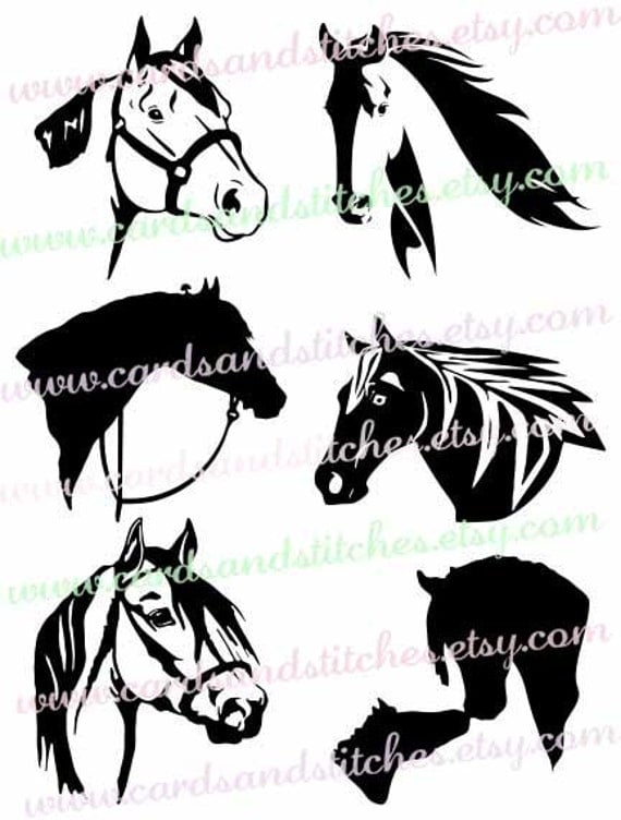 Download Horse Silhouettes SVG Horses SVG Digital Cutting File