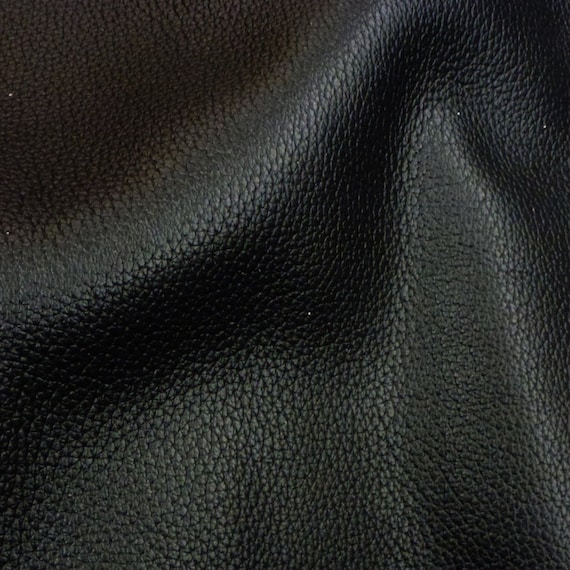 Leather 8x10 RICH Black Buffalo embossed Cowhide
