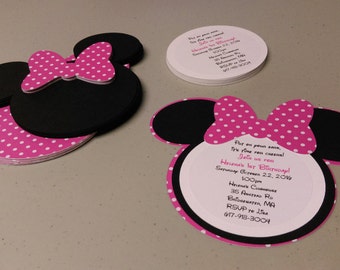 Minnie Mouse Birthday Invitations Diy 2