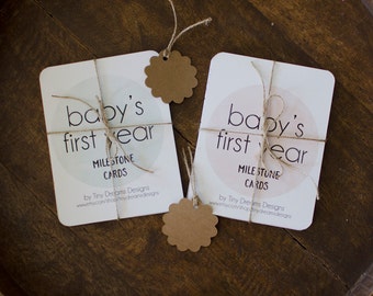 Baby's First Year Milestone Cards // Watch Me Grow Cards // Baby Milestone Cards