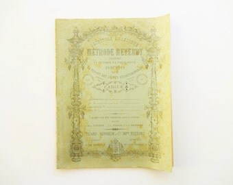 Vintage 19th-Century French Unused Lined Calligraphy Handwriting Ecriture Exercise Notebook Journal 11