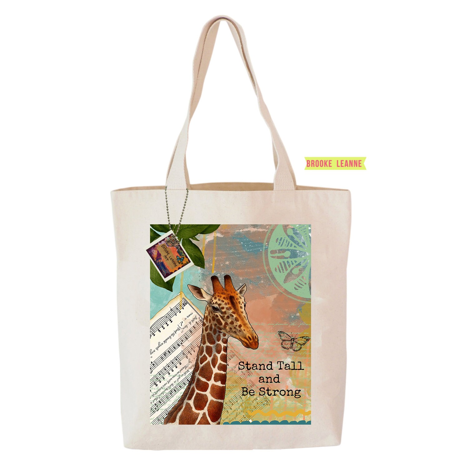 Giraffe Tote Bag Reusable Shopper Bag Farmers Market Bag