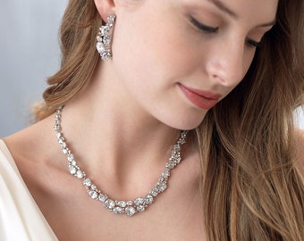 CZ Wedding Jewelry, CZ Bridal Jewelry, Cubic Zirconia Jewelry Set, Cubic Zirconia Bridal Jewelry Set, Wedding Jewelry Set, Jewelry ~JS-1539