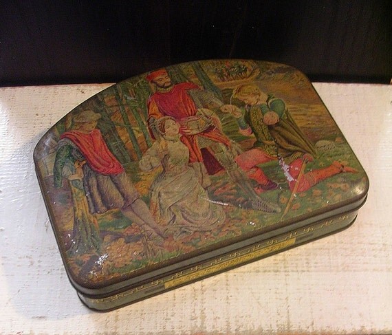 Lovely Shakespeare Antique Biscuit Tin Huntley & Palmers