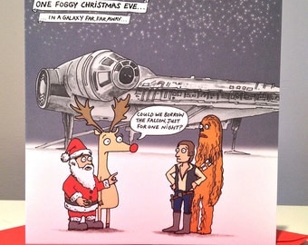 Star Wars Millennium Falcon Christmas card