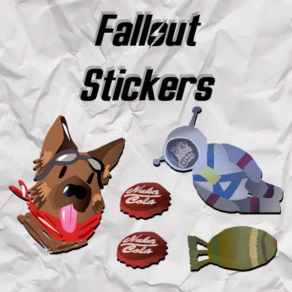 Fallout Stickers Dogmeat Jangles the Moon Monkey by Tacoroach