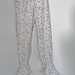 Vintage 1960's Sears Flannel Foot Pajamas Footed Women's 36 White Pink Purple Floral