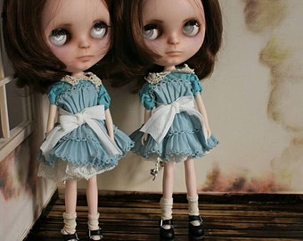 10% DISCOUNT!!! Twins, two dolls. OOAK Custom Blythe doll.