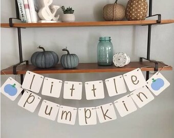 Little Pumpkin Banner, its a boy, Baby Shower, Baby Boy