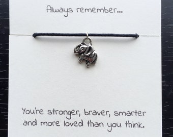 Elephant bracelet, best friend gift, best friend bracelet, friendship bracelet, sister gift, elephant string bracelet, gift, string bracelet