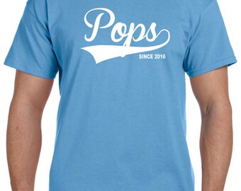 Fathers Day Gift Grandfather Gift Grandpa Gifts Pops Shirt Gifts For Dad Pops Since (Any Date) Personalized Fathers Day T shirt