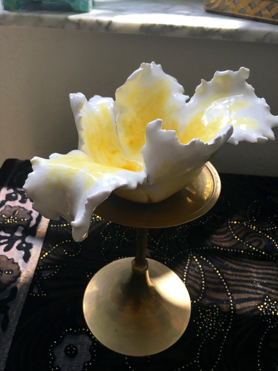 Ceramic TULIP Bowl Ceramic TULIP Candle Holder by RobinRoseWaves