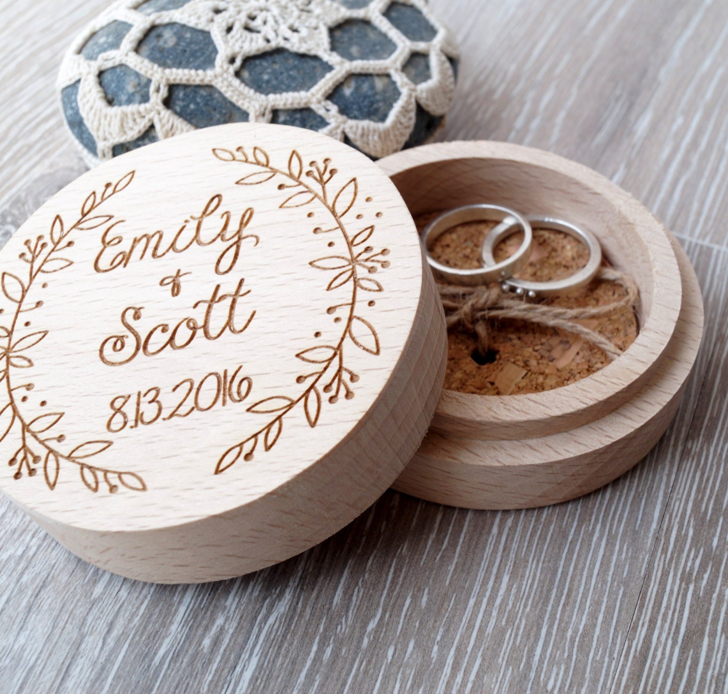 Personalized ring box wooden ring box wedding ring box ring