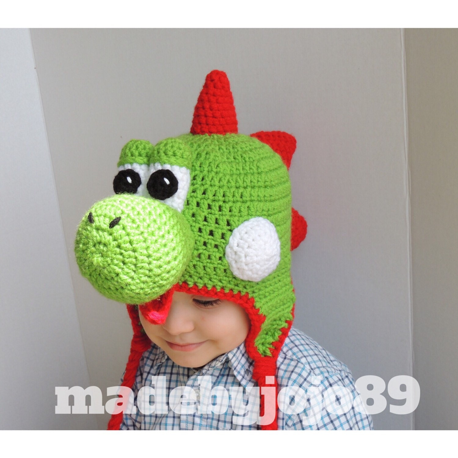 Yoshi Inspired Hat Super Mario Bros Yoshi Beanie by MadeByJoJo89
