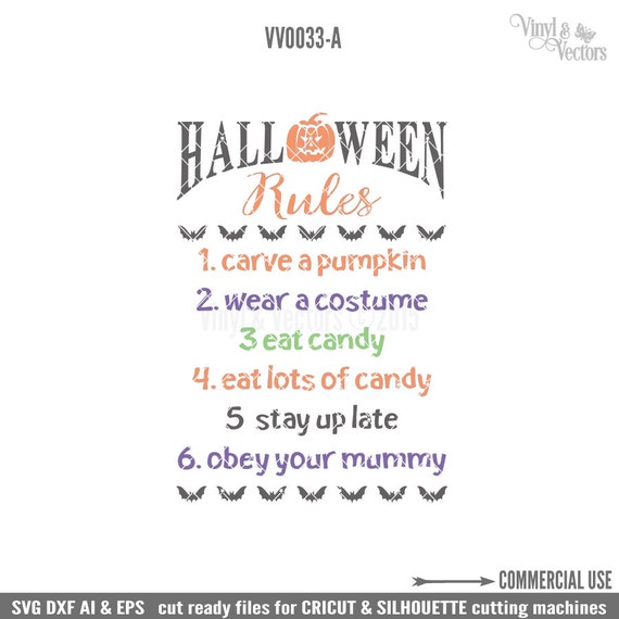 Download Halloween Rules Obey your mummy Commercial Use svg dxf ai and