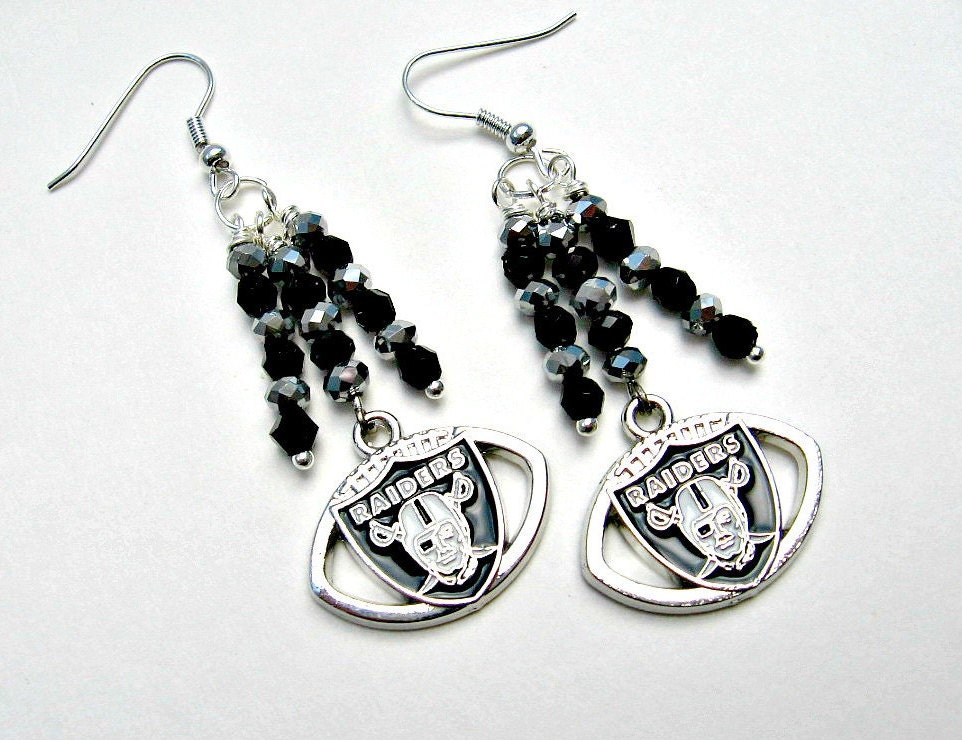 Oakland Raiders Football Earrings Oakland Raiders Jewelry