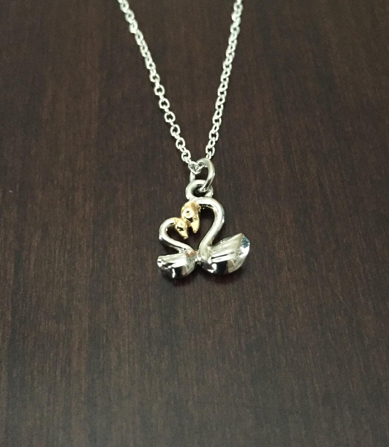 swan necklace swan jewelry swan pendant swan swans love