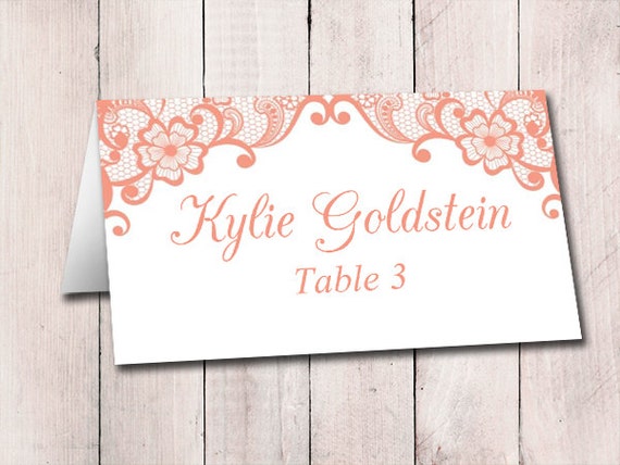 Fold Over Place Card Template