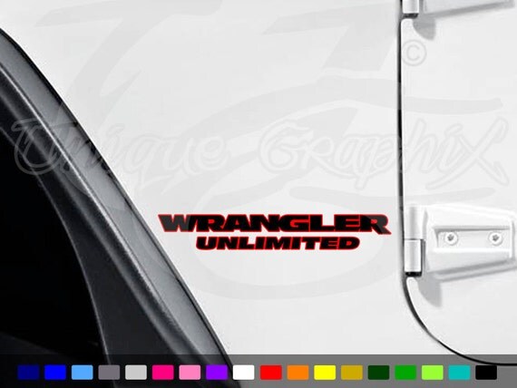 Jeep Wrangler unlimited fender side decals 1 pair