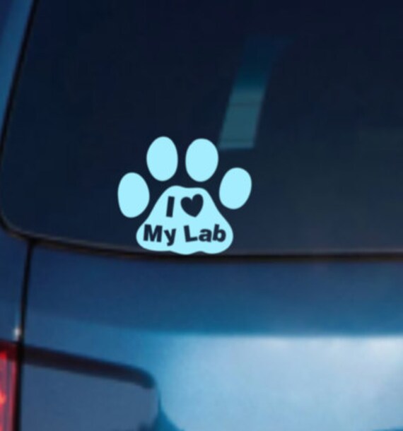 Labrador Decal Lab Decal Labrador Car Decal Lab Car Decal