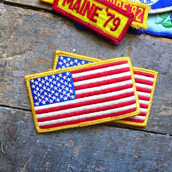 US Flag Patch Vintage Patch for Jacket American Patch with