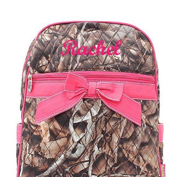 Pink Camo Monogrammed Backpack Monogram Quilted Backpack