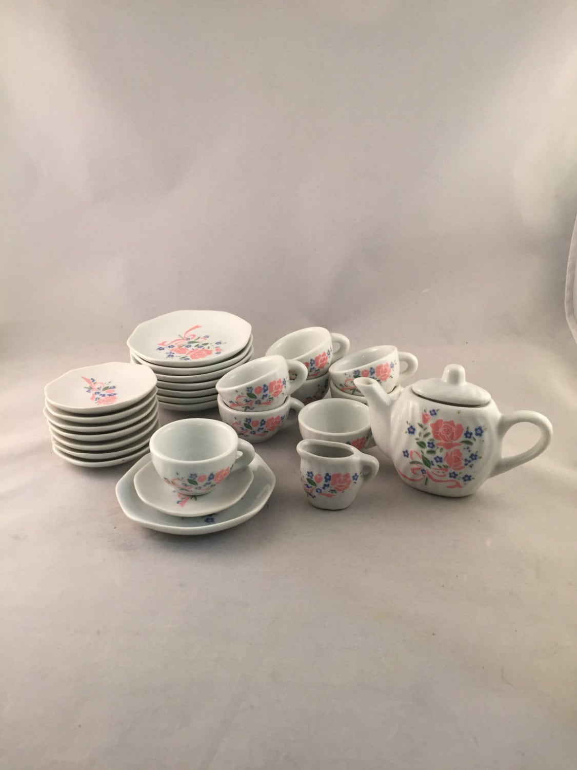 Vintage Toy China Tea Set 26 Piece Set