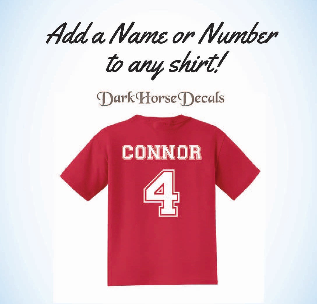 Add a Name or Number to back of shirt