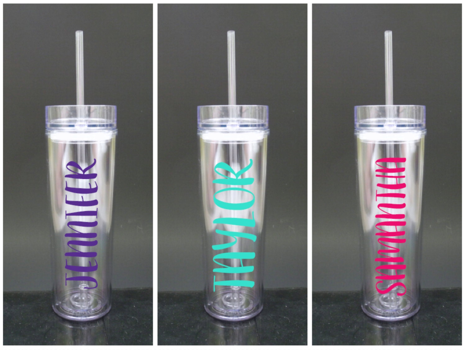Skinny Tumbler Custom Name Personalized Tumbler Bridesmaid