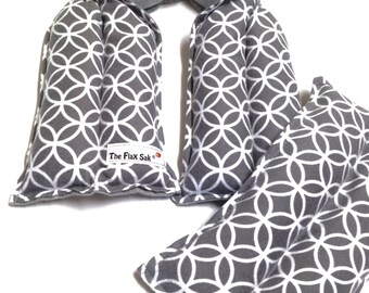 Microwave Flax Heating Pad - Spa Set - Neck wrap and Lumbar pack - Mothers day gift - neck therapy- therapeutic hot pack - The FLaX SaK
