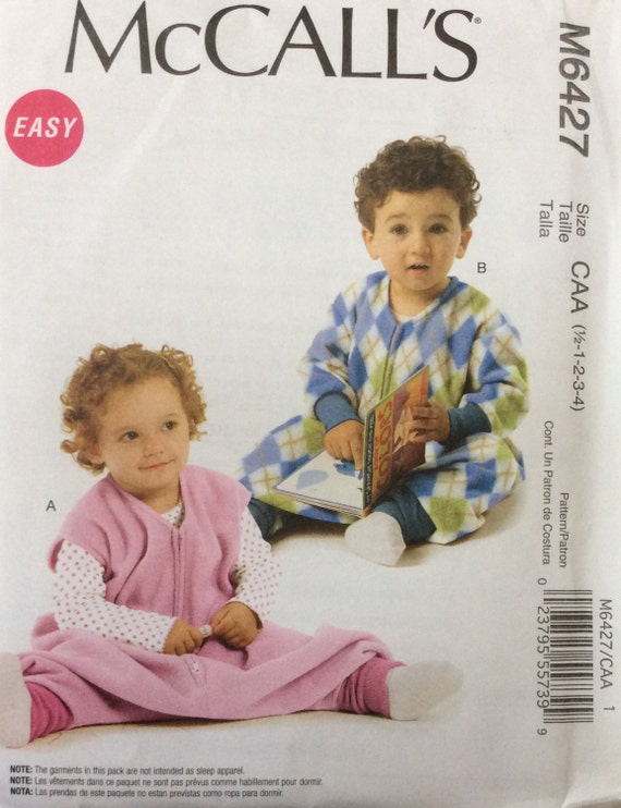 McCall's M6427 UNCUT Toddlers Lounge Sack