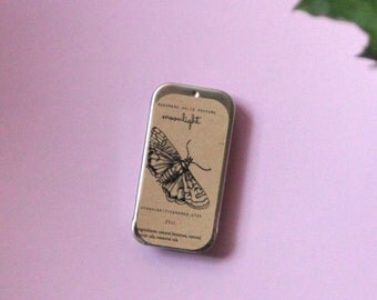 Moonlight solid perfume // floral perfume // beeswax solid perfume // wedding favors // customizable // travel perfume // .25oz tin