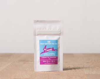 Alice in Wonderland Loose Leaf Tea - Rose and Marzipan Rooibos Black Tea- 10g bag - Gift for Book Lover - The Literary Tea Collection -