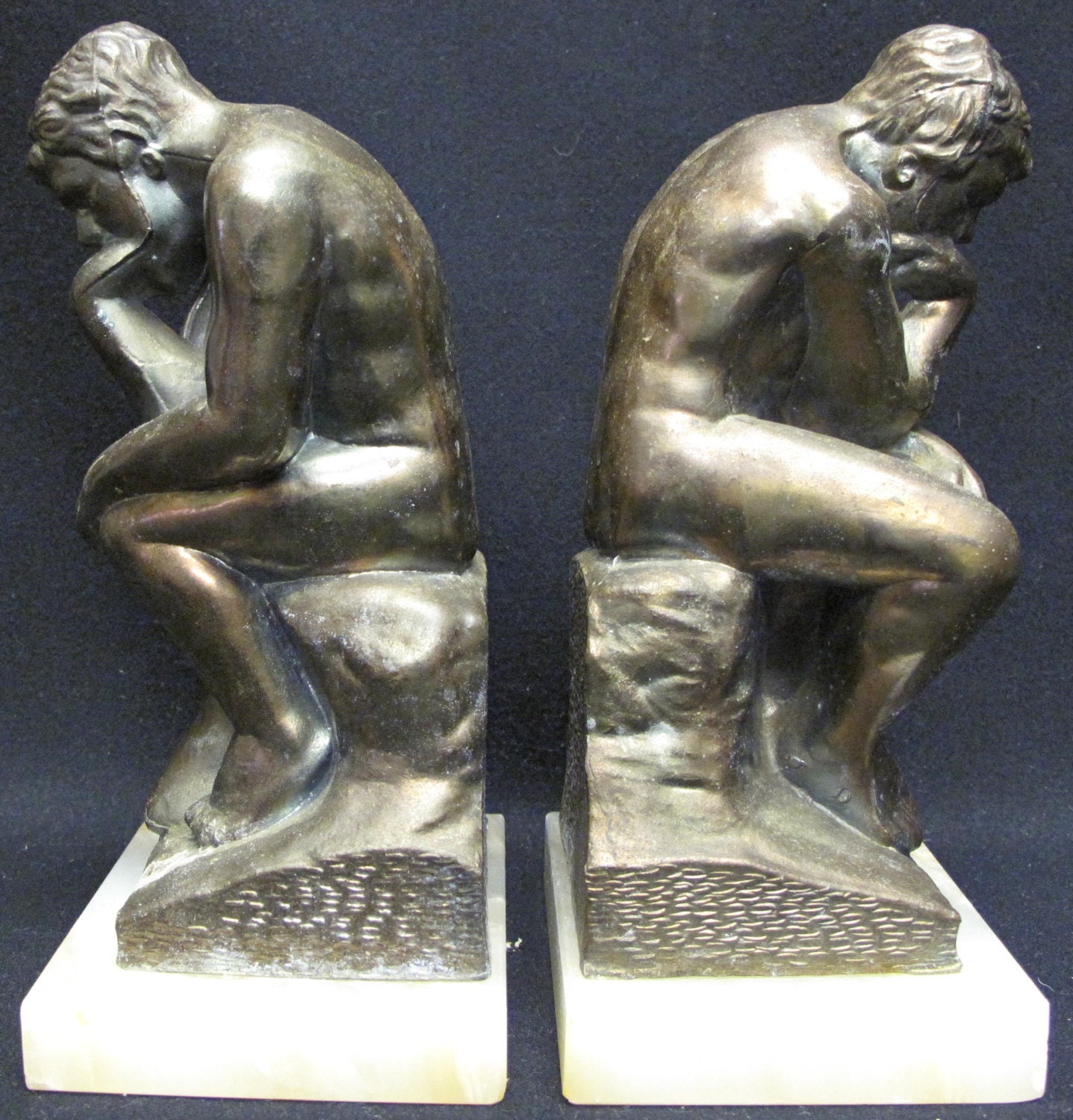 bronze bookends
